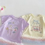 【73-120】Tシャツワンピース ベビー 女の子 韓国風 リボンプリント - 画像 (8)