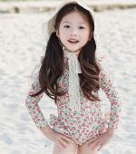 【80-130】水着 長袖 UVカット 背中あき かわいい 女の子 スイムウェア - 画像 (8)