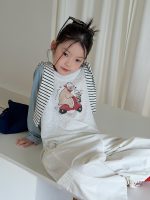 【100-170】長袖トップス 女の子 動物柄 カジュアル 配色 - 画像 (6)