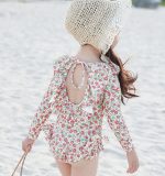 【80-130】水着 長袖 UVカット 背中あき かわいい 女の子 スイムウェア - 画像 (5)