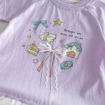 【73-120】Tシャツワンピース ベビー 女の子 韓国風 リボンプリント - 画像 (10)