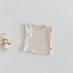【73-120】ベスト or パンツ ベビー 女の子 無地 おしゃれ フリルデザイン - 画像 (11)