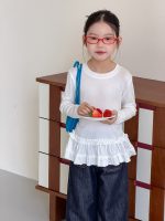 【100-170】長袖トップス 女の子 おしゃれ 無地 フリルデザイン - 画像 (3)