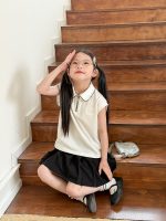 【100-170】ポロシャツ風Tシャツ 女の子 シンプル さわやか - 画像 (9)