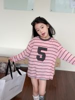 【100-170】長袖トップス 女の子 ボーダー カジュアル 通気性抜群 - 画像 (3)