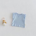 【73-120】ベスト or パンツ ベビー 女の子 無地 おしゃれ フリルデザイン - 画像 (13)