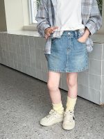 【100-170】デニムスカート 女の子 おしゃれ 定番 カジュアル - 画像 (3)