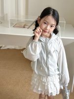【100-170】UVカットアウター 女の子 軽量 フード付き リボン付き - 画像 (4)