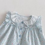 【73-120】トップス ベビー 女の子 おしゃれ 花柄 フリルデザイン - 画像 (9)