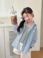【100-170】シャツ 女の子 チェック柄 日焼け防止