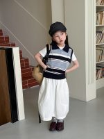 【100-170】ベスト or Tシャツ 女の子 ボーダー 通学・お出かけに - 画像 (4)