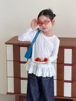 【100-170】長袖トップス 女の子 おしゃれ 無地 フリルデザイン - 画像 (4)