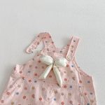 【73-120】Tシャツ or サロペット ベビー 女の子 可愛い 花柄 リボン付き - 画像 (14)