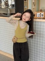 【100-170】キャミソール or インナー 女の子 レイヤード ドット柄 - 画像 (5)