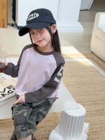 【100-170】長袖Tシャツ 女の子 配色 カジュアル 合わせやすい - 画像 (3)