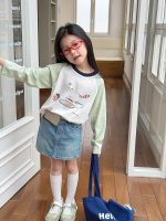 【100-170】長袖トップス 女の子 動物柄 カジュアル 配色 - 画像 (5)