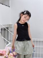 【100-170】ベスト 女の子 フリルデザイン シンプル - 画像 (5)
