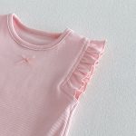 【73-120】ベスト or パンツ ベビー 女の子 無地 おしゃれ フリルデザイン - 画像 (20)