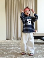 【100-170】長袖トップス 女の子 ボーダー カジュアル 通気性抜群 - 画像 (10)