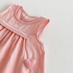 【73-120】ワンピース ベビー 女の子 ハート ノースリーブ - 画像 (14)
