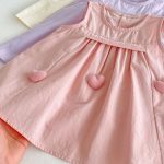 【73-120】ワンピース ベビー 女の子 ハート ノースリーブ - 画像 (15)