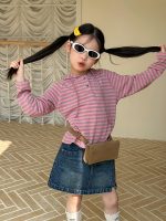 【100-170】長袖Tシャツ 女の子 フード付き ボーダー柄 - 画像 (8)