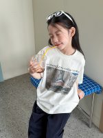 【90-160】半袖Tシャツ 女の子 トレンド ストリート プリント - 画像 (4)