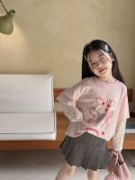 【100-170】トップス 女の子 おしゃれ レイヤード風 レース 切り替え - 画像 (4)