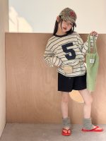 【100-170】長袖トップス 女の子 ボーダー カジュアル 通気性抜群 - 画像 (8)
