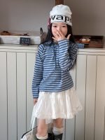 【100-170】長袖Tシャツ 女の子 フード付き ボーダー柄 - 画像 (9)