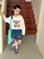 【90-160】長袖Tシャツ 女の子 カートゥーン プリント 肌触り良い - 画像 (6)
