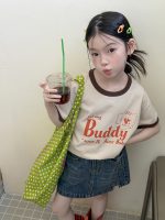【90-160】半袖Tシャツ 女の子 トレンド プリント コーデの主役に - 画像 (4)
