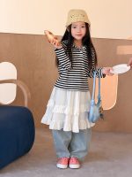 【100-170】長袖Tシャツ 女の子 フード付き ボーダー柄 - 画像 (11)