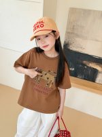 【90-160】半袖Tシャツ 女の子 動物柄 カートゥーン 着せやすい - 画像 (4)