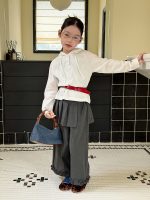 【100-170】長袖Tシャツ 女の子 フード付き ボーダー柄 - 画像 (3)