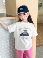 【90-160】半袖Tシャツ 女の子 動物柄 カートゥーン 着せやすい - 画像 (5)