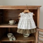 【73-110】セットアップ ベビー 小花柄 ゆったり - 画像 (3)