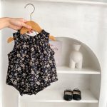 【66-100】セットアップ ベビー ノースリーブ 小花柄 - 画像 (5)