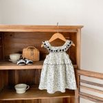 【73-120】ワンピース ベビー 女の子 フローラル 刺繍 ノースリーブ - 画像 (6)