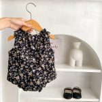 【66-100】セットアップ ベビー ノースリーブ 小花柄 - 画像 (6)