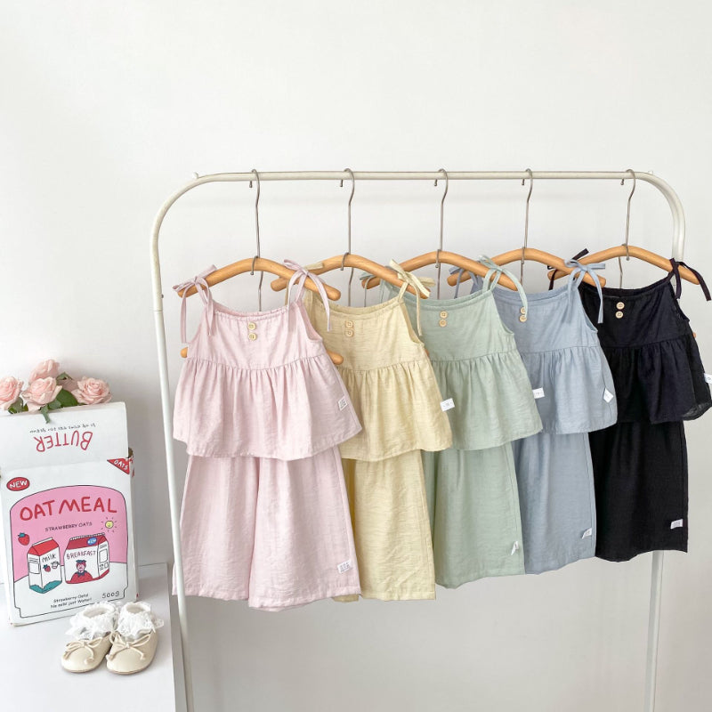 02_ac9ab5ff-e428-490b-a4cb-a6d23e04ce88.jpg 【73-120】セットアップ ベビー 女の子 キャミソール&ワイドパンツ - 画像 (1)