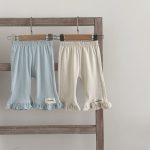 【73-100】パンツ ベビー フリル 刺繍ロゴ - 画像 (6)