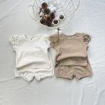 【73-100】セットアップ フリル袖 ワッフル - 画像 (7)