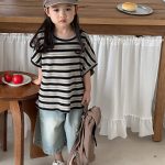 【80-140】デニムパンツ 七分丈 ヴィンテージ加工 ダメージ - 画像 (11)