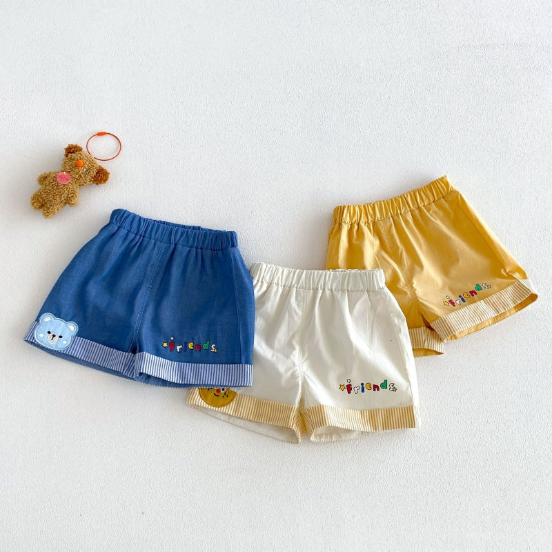 03_28f0741c-b946-4093-80b6-367e92fdcf29.jpg 【73-110】ショートパンツ ベビー カートゥーン プリント - 画像 (1)