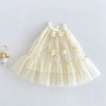 【73-120】ワンピース ベビー 女の子 チュール ジャカード - 画像 (3)