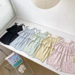 【73-120】セットアップ ベビー 女の子 キャミソール&ワイドパンツ - 画像 (3)