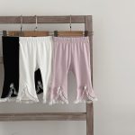 【73-100】パンツ ベビー レース フリル スリット 九分丈 - 画像 (9)