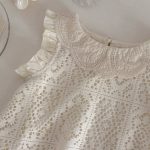 【73-100】セットアップ ベビー レース 透かし編み - 画像 (4)