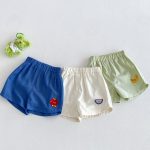 【73-110】ショートパンツ ベビー 男の子 フルーツ 刺繍 - 画像 (4)